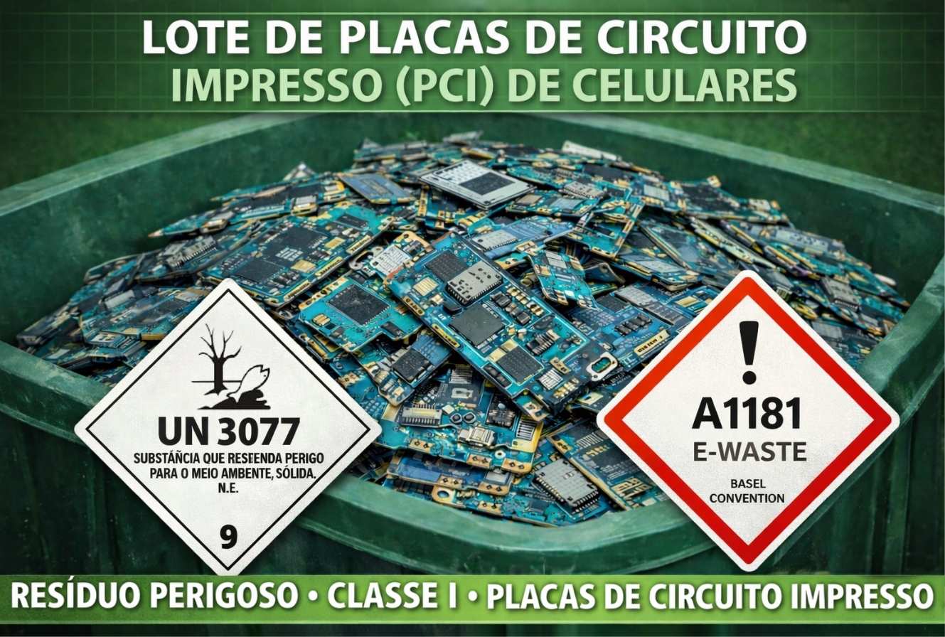 LOTE DE PLACAS DE CIRCUITO IMPRESSO (PCBs) DE CELULARES - 10 kg